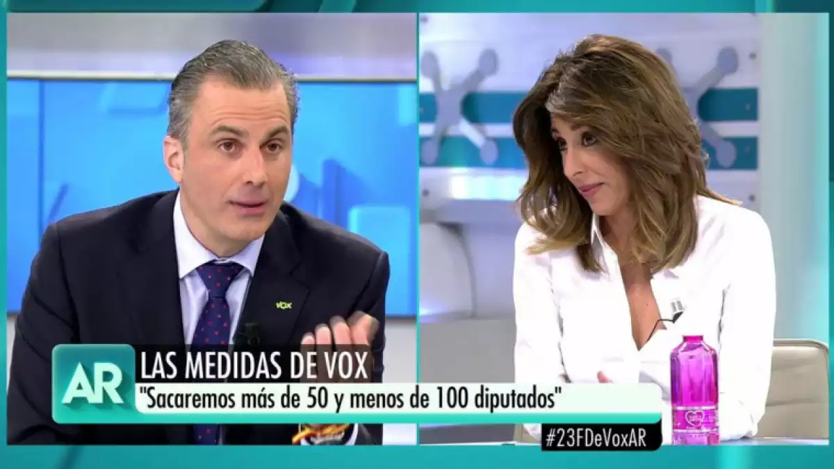 Ana Terradillos s'encara amb el secretari general de Vox, Ortega Smith