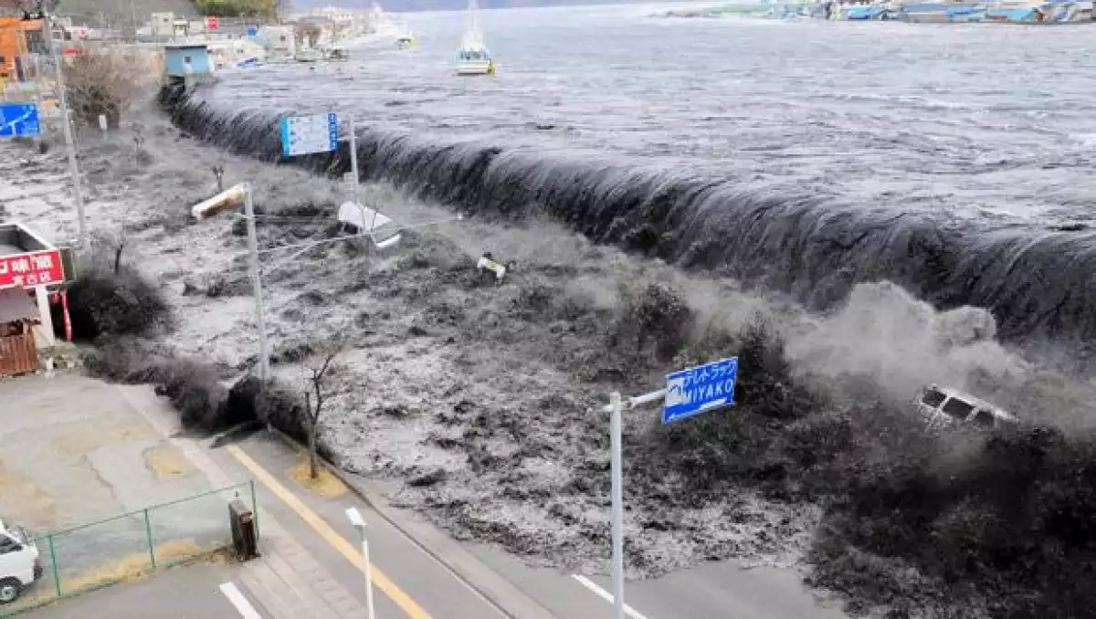 Imatge del greu tsunami de l'any 2011 al Japó