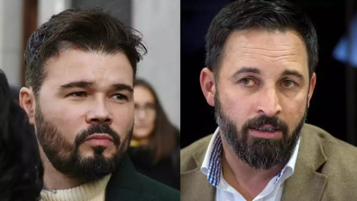 Fotomuntatge de Gabriel Rufián i Santiago Abascal