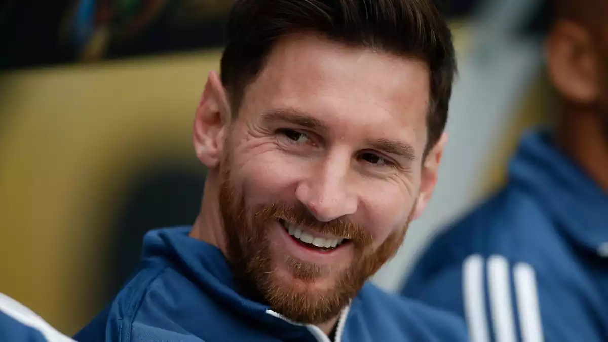 Leo Messi rient