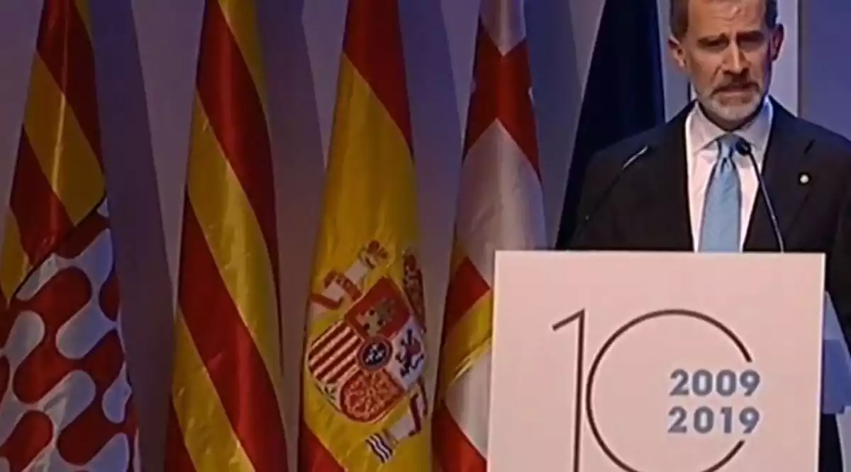 El rei Felip durant el discurs a la gala dels Premis Princesa de Girona