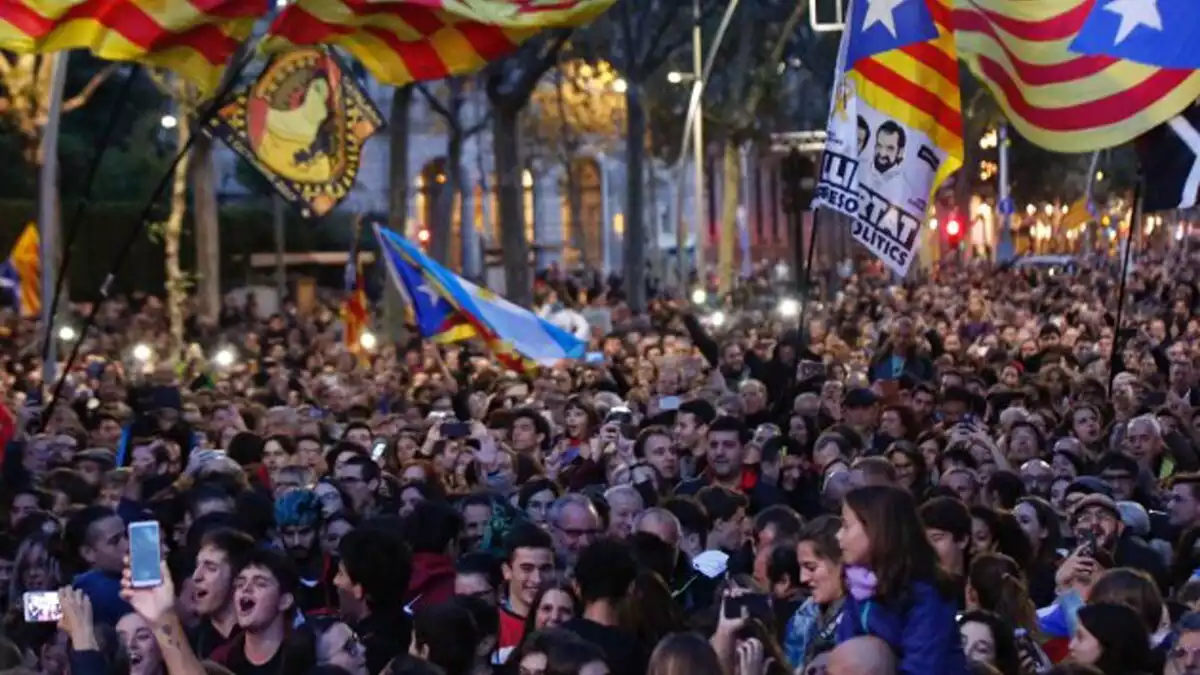 Manifestació de Tsunami Democràtic abans del Clàssic del 18 de desembre de 2019