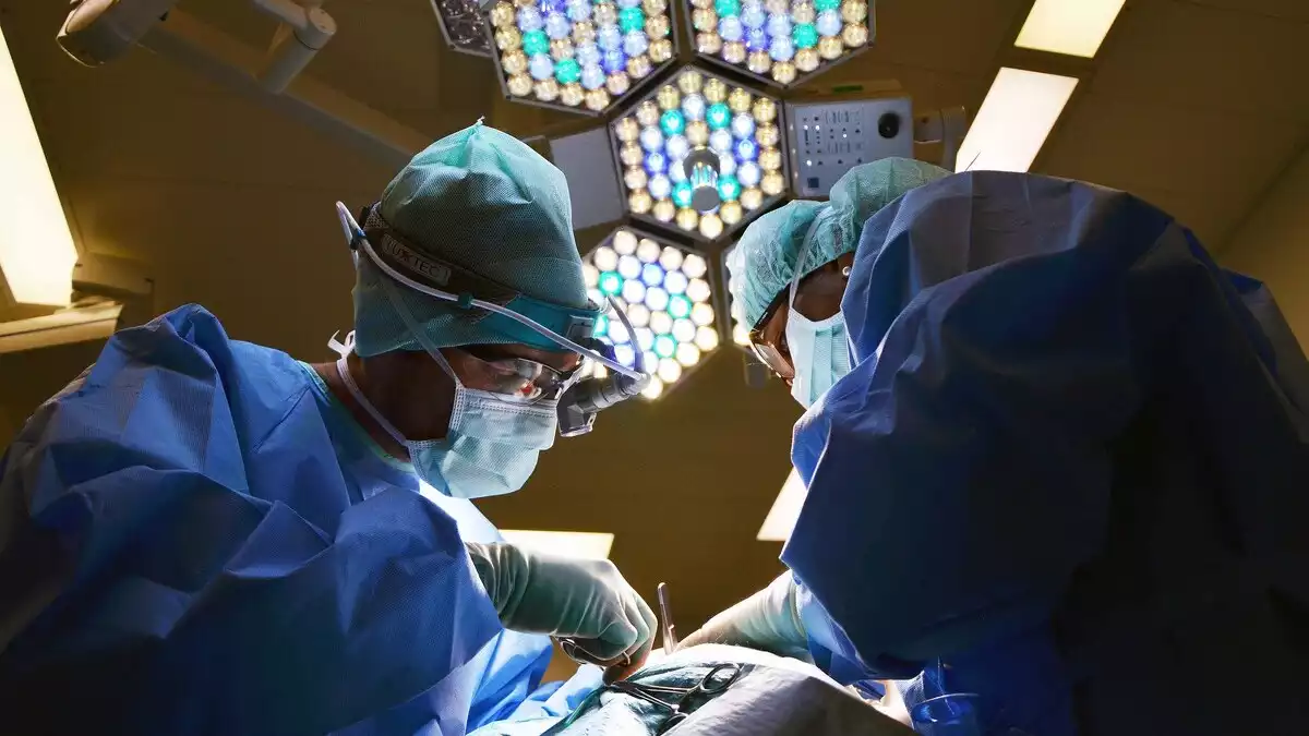 Dos metges en una operació