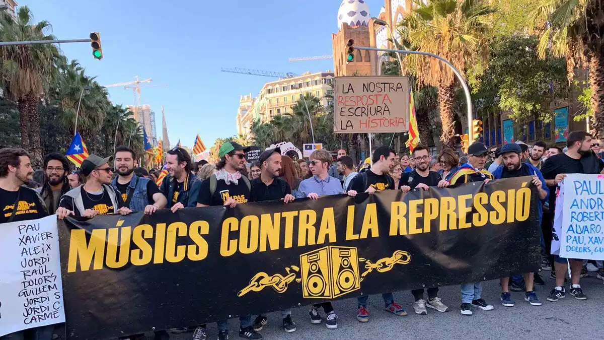 Manifestació de 'Músics contra la repressió'