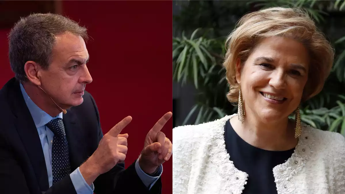 José Luis Rodríguez Zapatero i Pilar Rahola