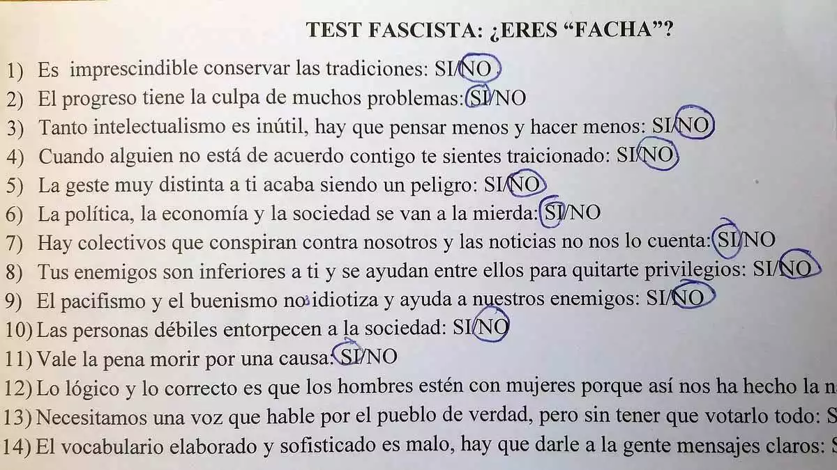 Test feixista compartit per el pare d'un alumne de 4t d'ESO a Twitter