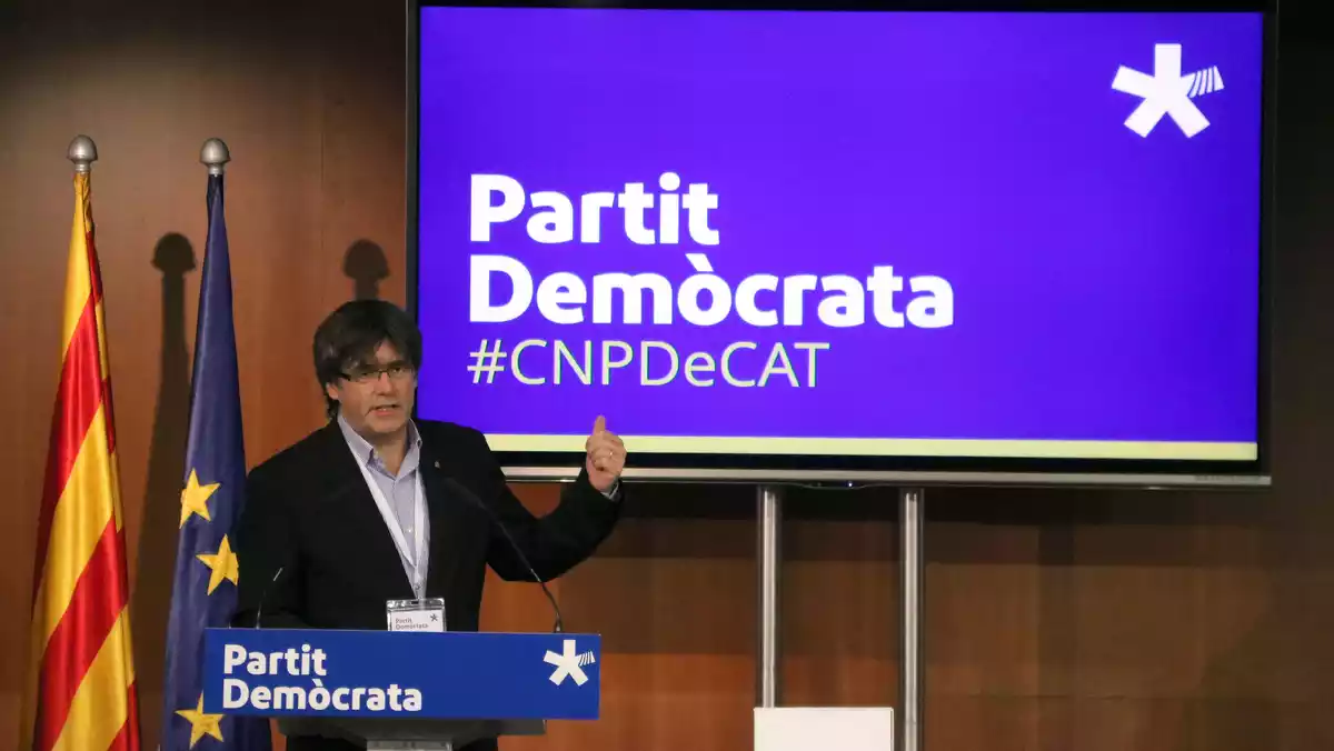 Carles Puigdemont, en un acte del PDeCAT el 9 de setembre de 2017.