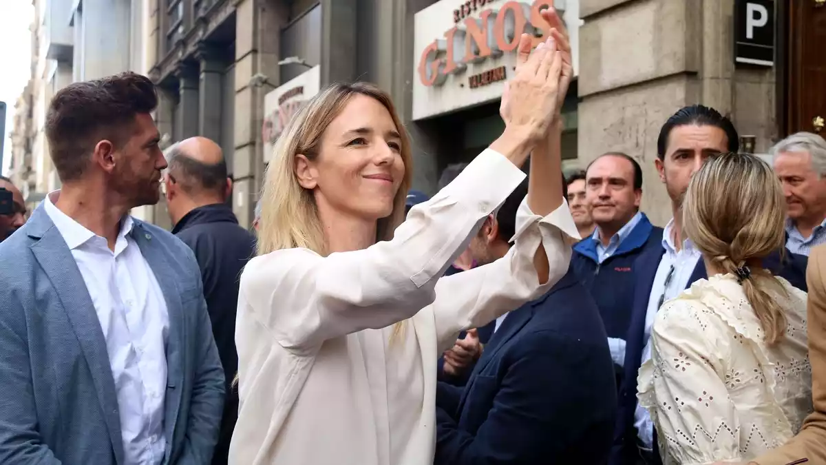 Cayetana Álvarez de Toledo assistint a un acte de campanya el 19 d'octubre de 2019.