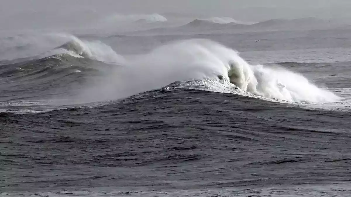 Imatge d'un fort temporal de mar
