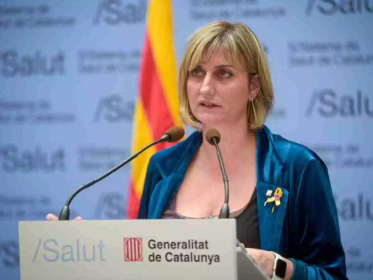 La consellera Alba Vergés en una compareixença al Departament de Salut