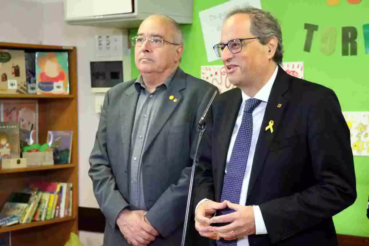 El conseller Josep Bargalló i el president Torra