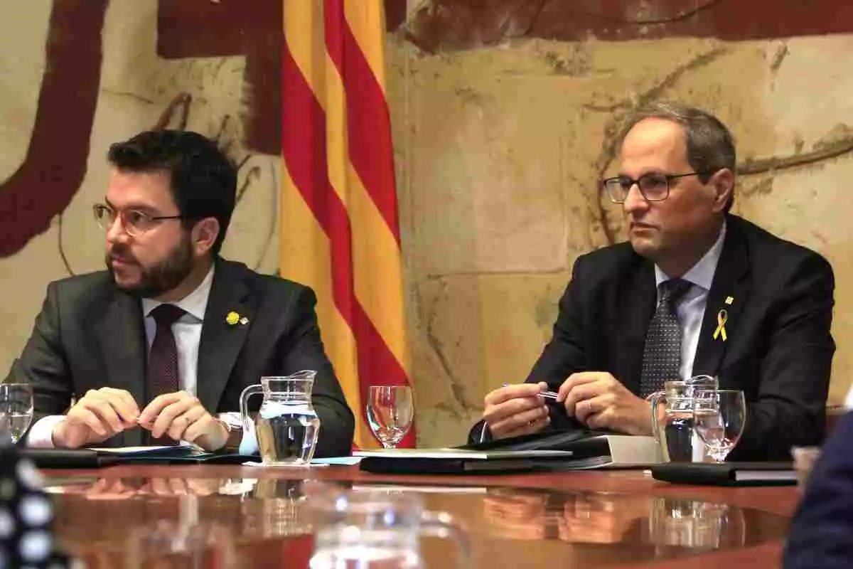 El president Torra i el vicepresident Aragonès