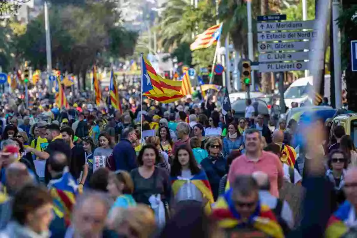 Manifestació independentista a Barcelona