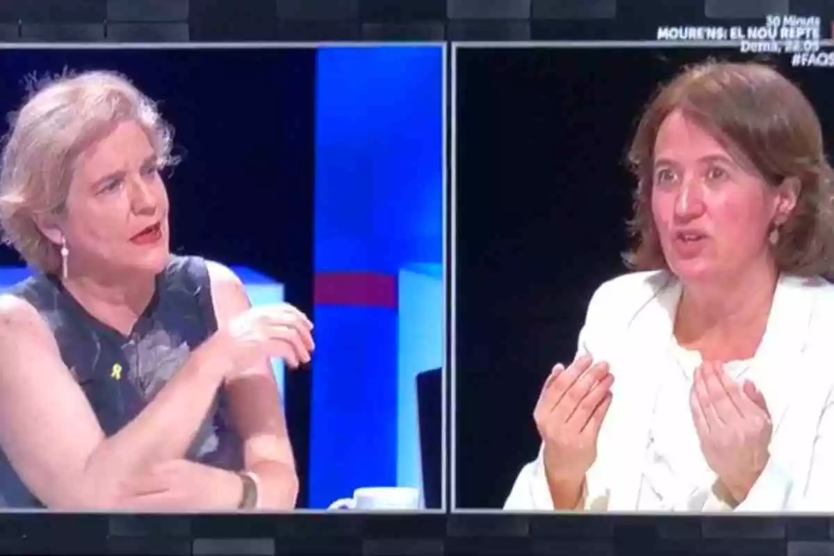 Rahola i Paluzie en una entrevista a TV3 el 27 de juny de 2020.