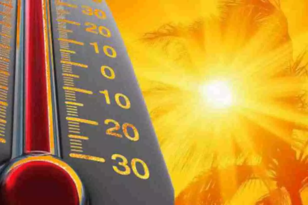 Termòmetre marcant més de 30ºC un dia d'estiu