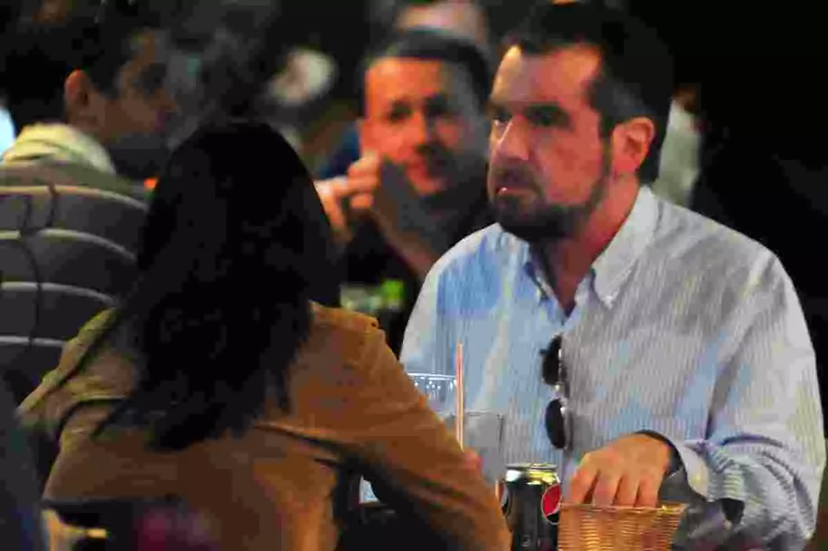 Jesús Ortiz sopant en un restaurant de Madrid el 2 de gener de 2011