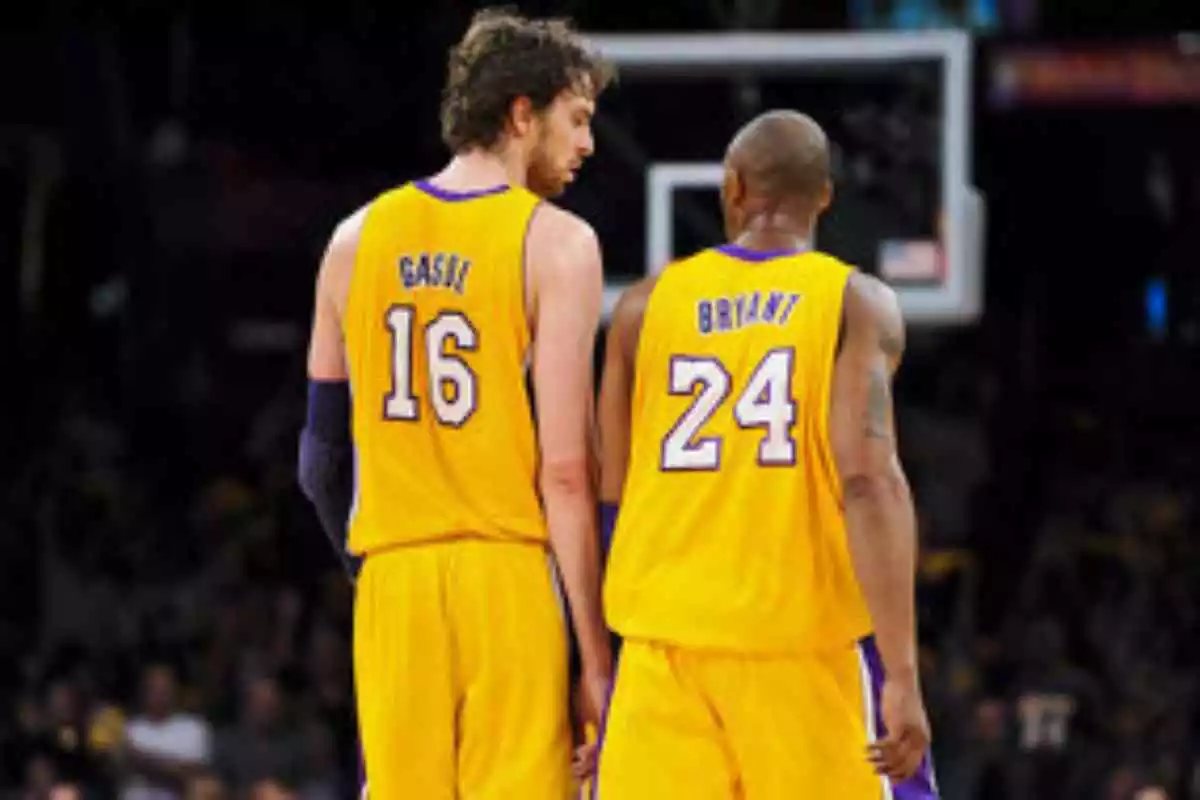 Pau Gasol i Kobe Bryant, en un partit dels Lakers