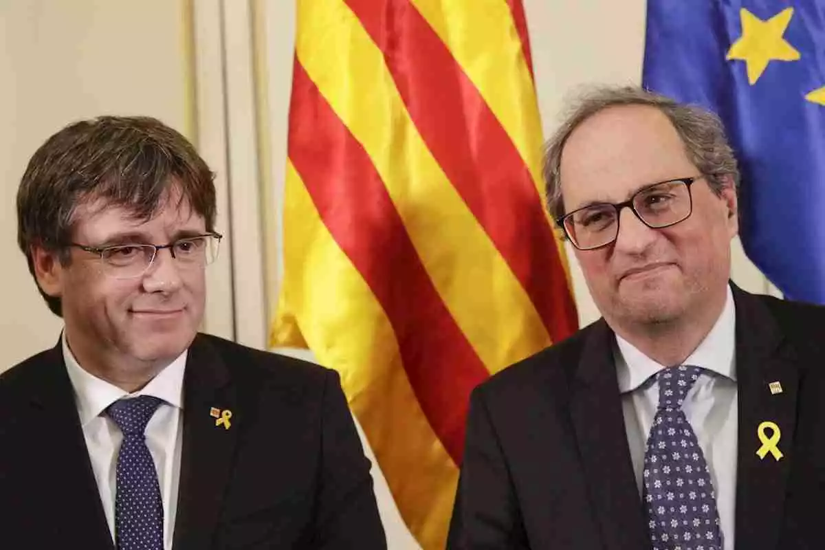 Els presidents Puigdemont i Torra, en una imatge d'arxiu.
