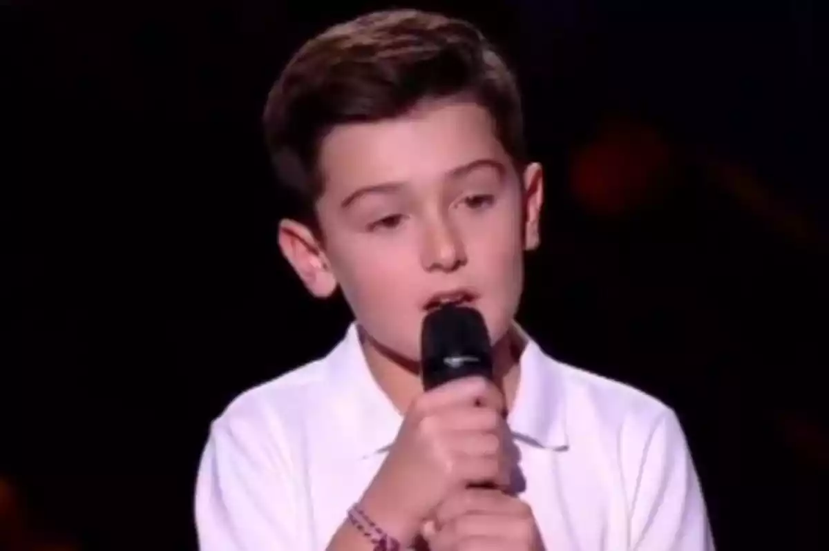 Imatge de Maxime durant la seva actuació a 'The Voice Kids'