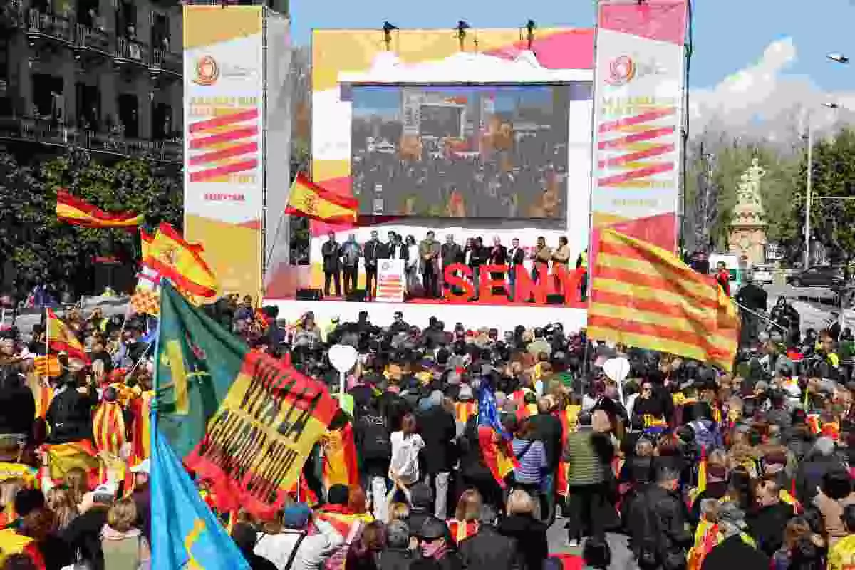 Manifestació de Societat Civil Catalana a Barcelona