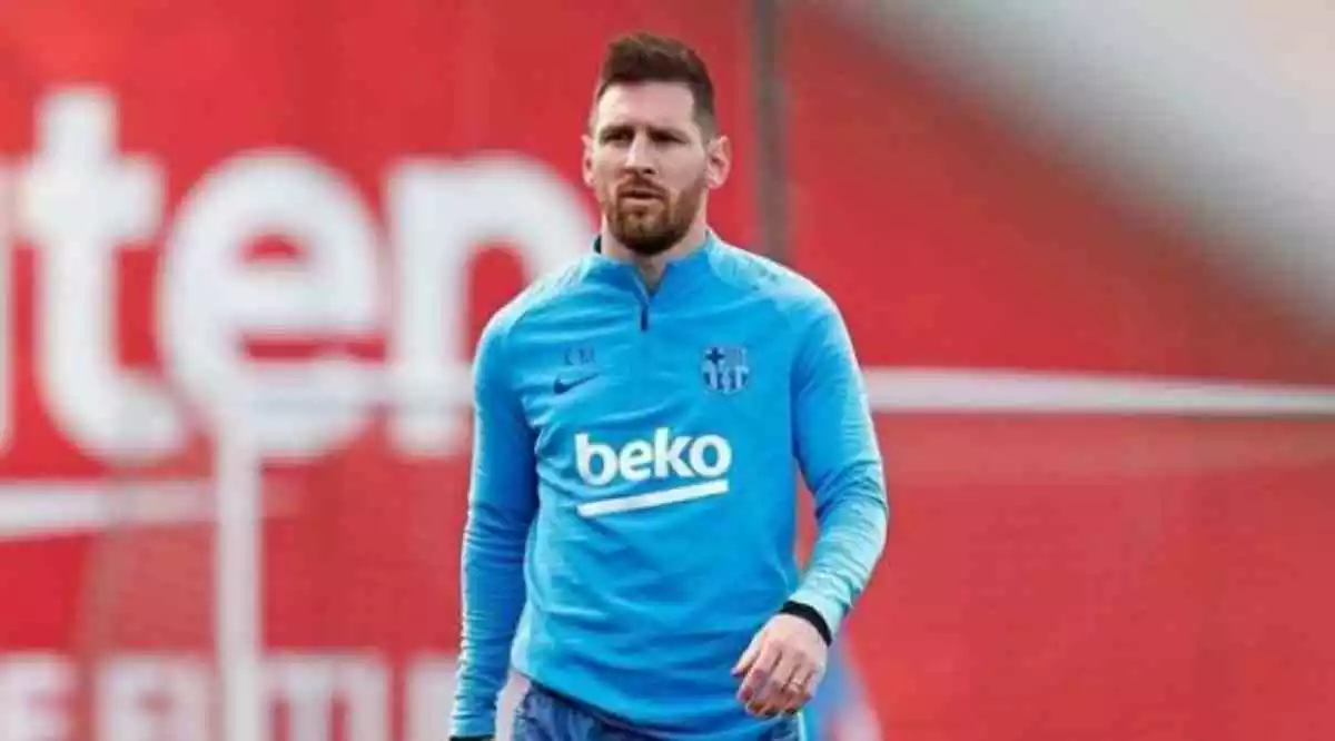 Imatge de Leo Messi en un entrenament amb el F.C.Barcelona