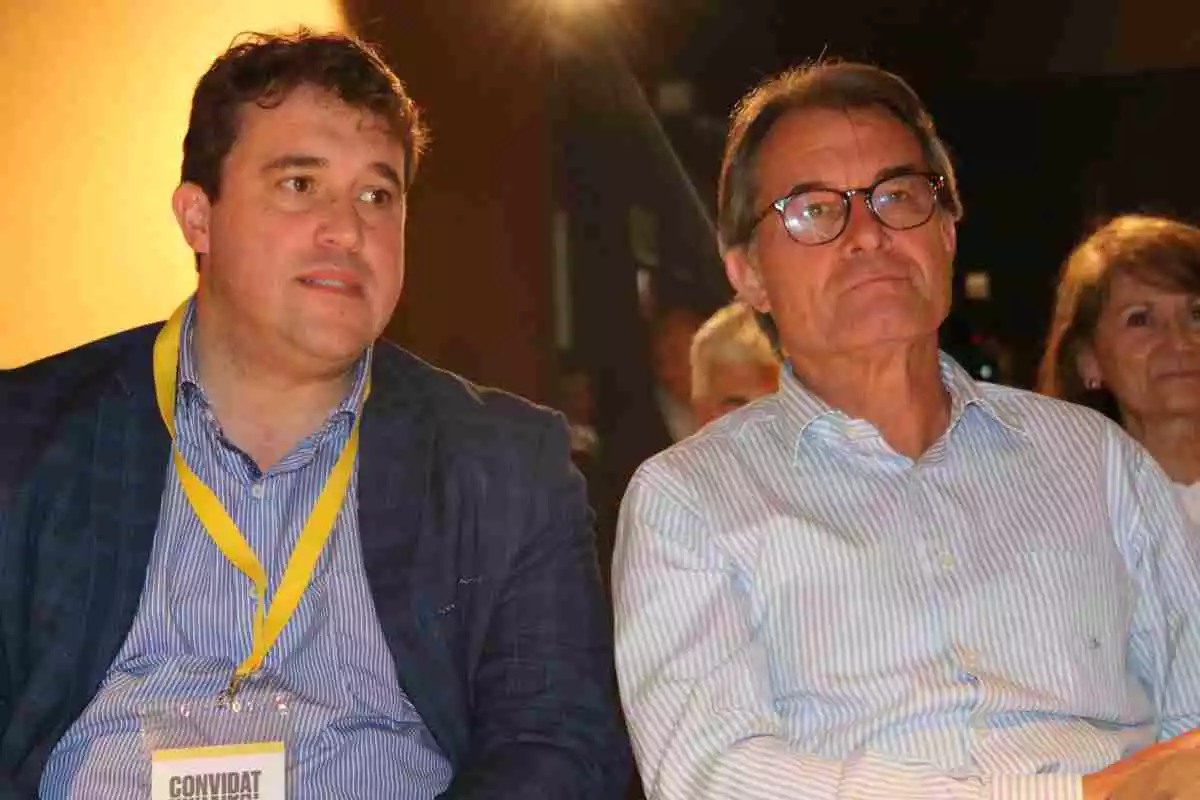 El president del PDECat, David Bonvehí, i el president Artur Mas, en una imatge d'arxiu