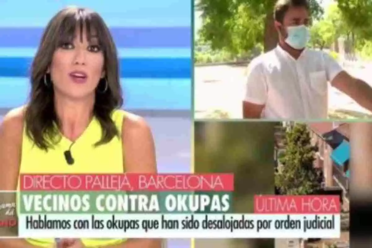 Entrevista de Telecinco a les okupes de Pallejà el 20 d'agost de 2020