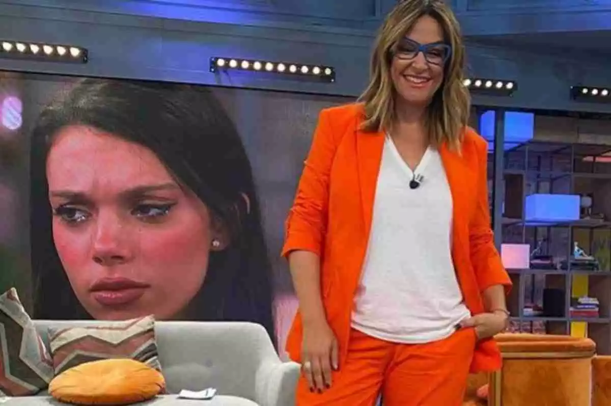 La presentadora Toñi Moreno al plató de 'Viva la Vida' amb Alejandra Rubio darrere