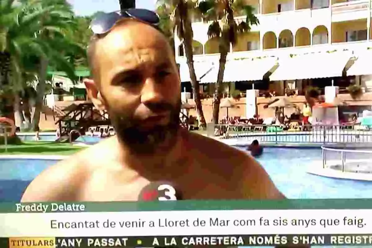 Imatge del turista francès entrevistat a TV3