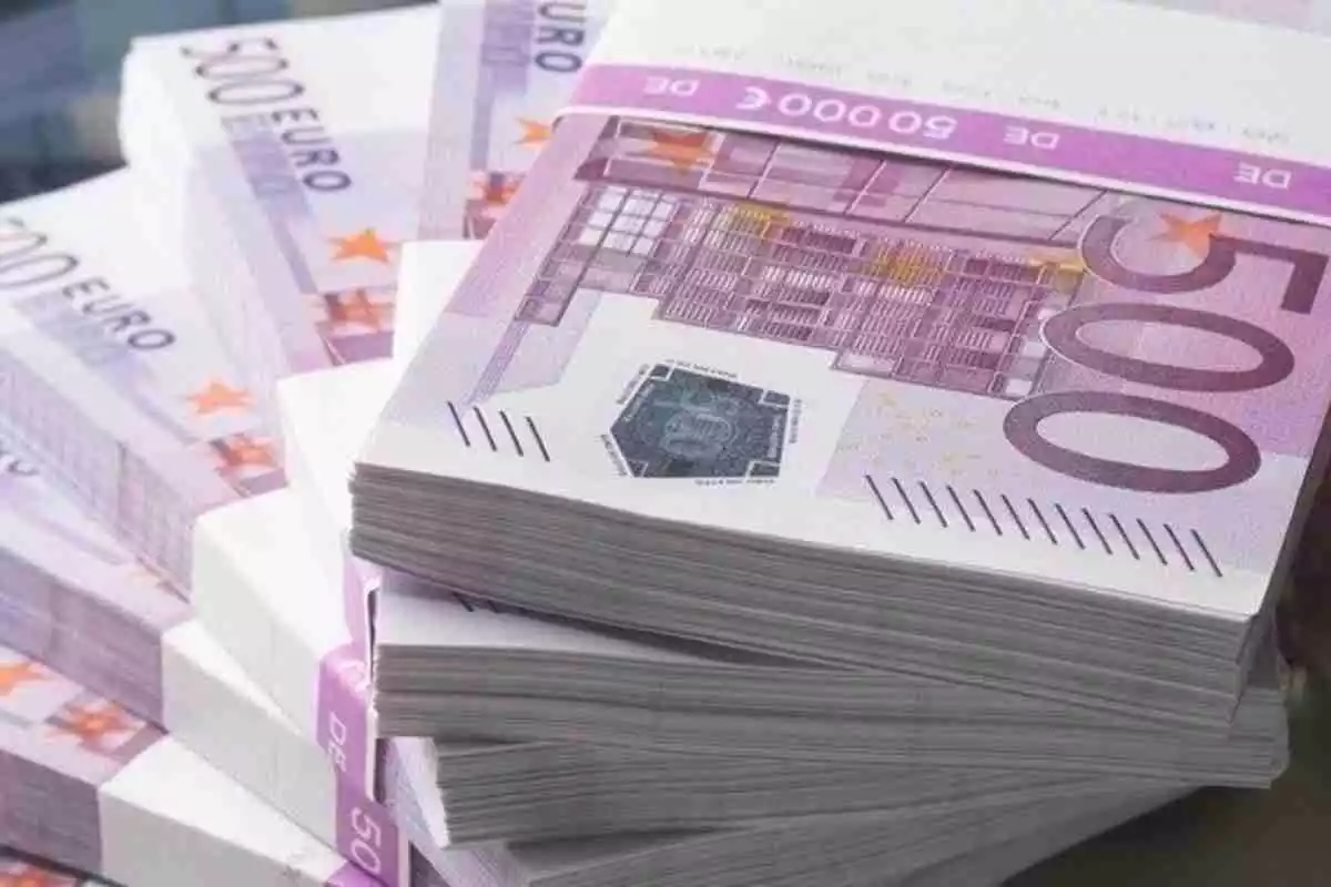 Feixos de bitllets de 500 euros