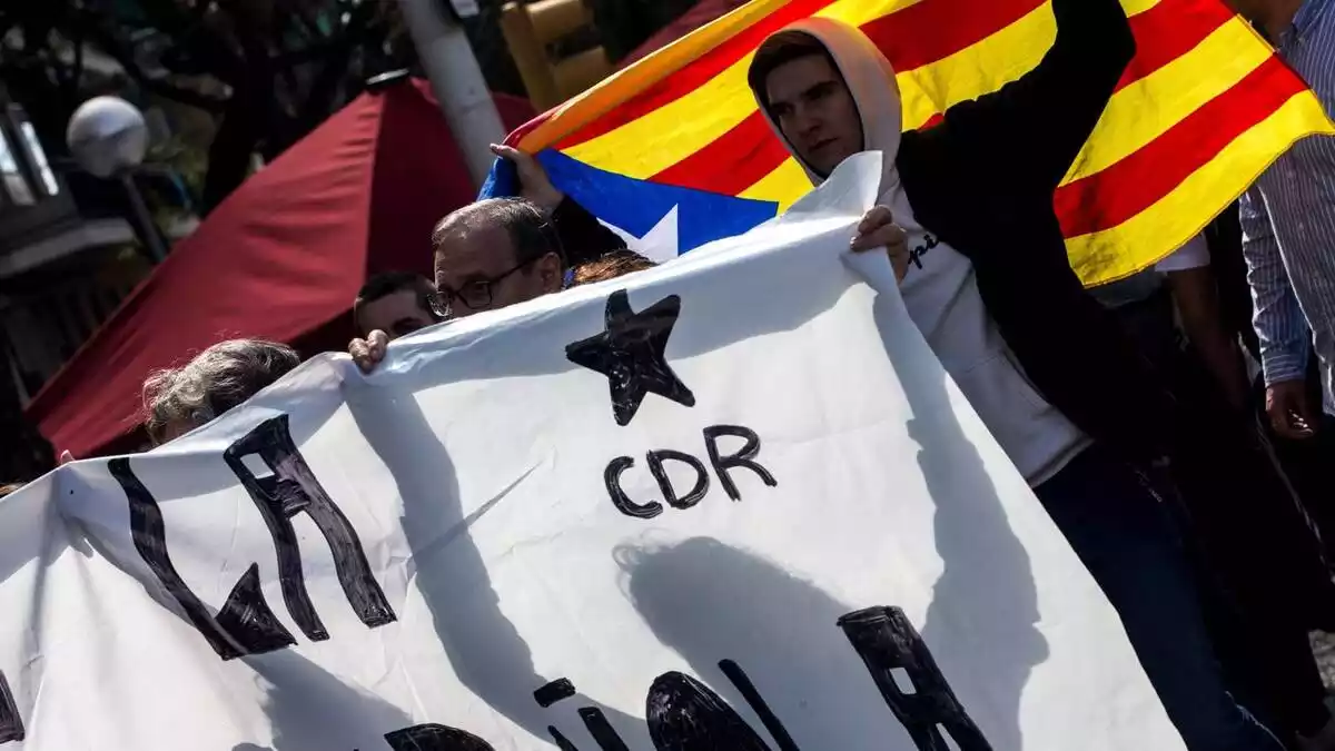 Fotografia d'uns manifestants dels CDR