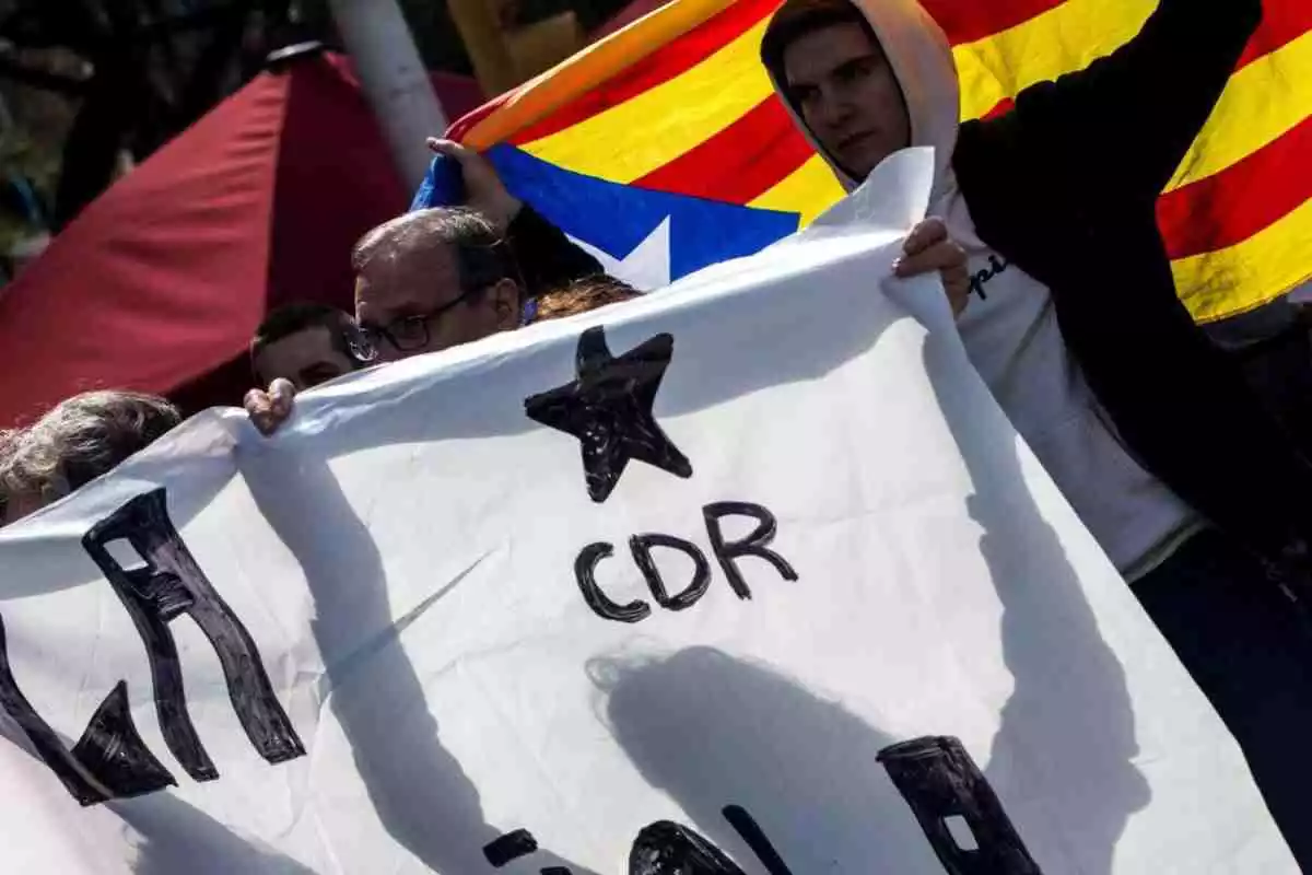 Imatge de manifestants dels CDR