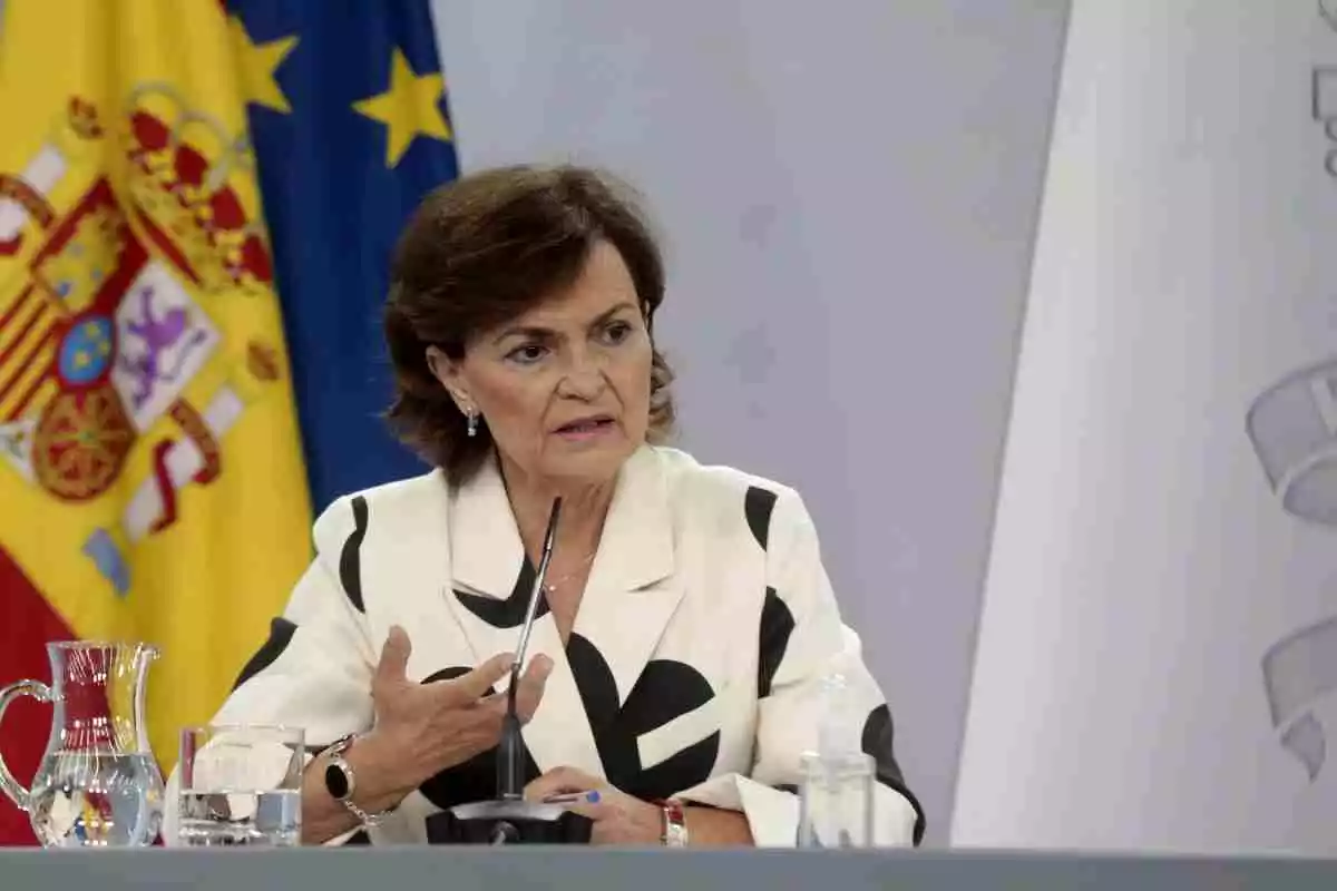 La vicepresidenta primera del govern espanyol, Carmen Calvo