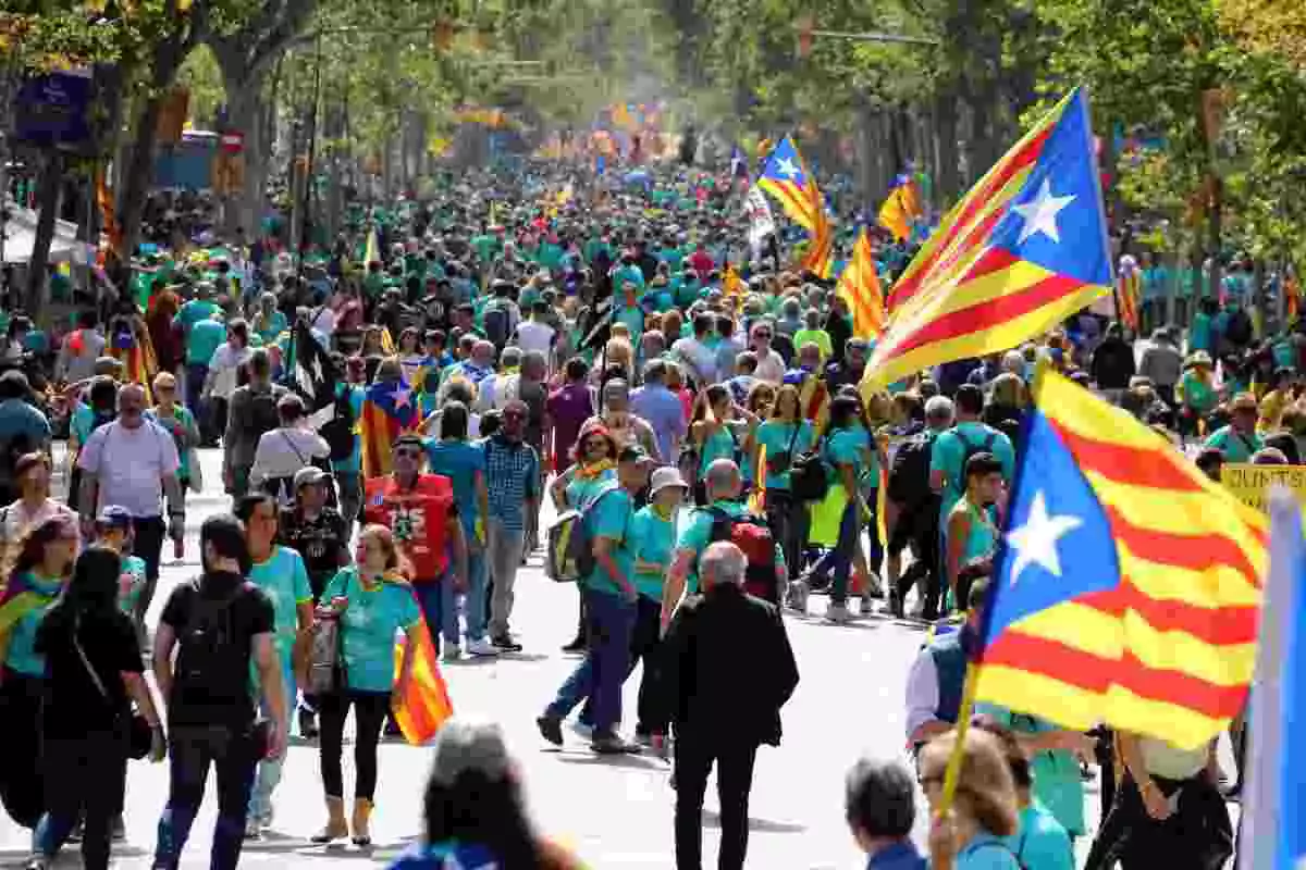 Manifestació de la Diada Nacional de Catalunya 2019 a Barcelona.