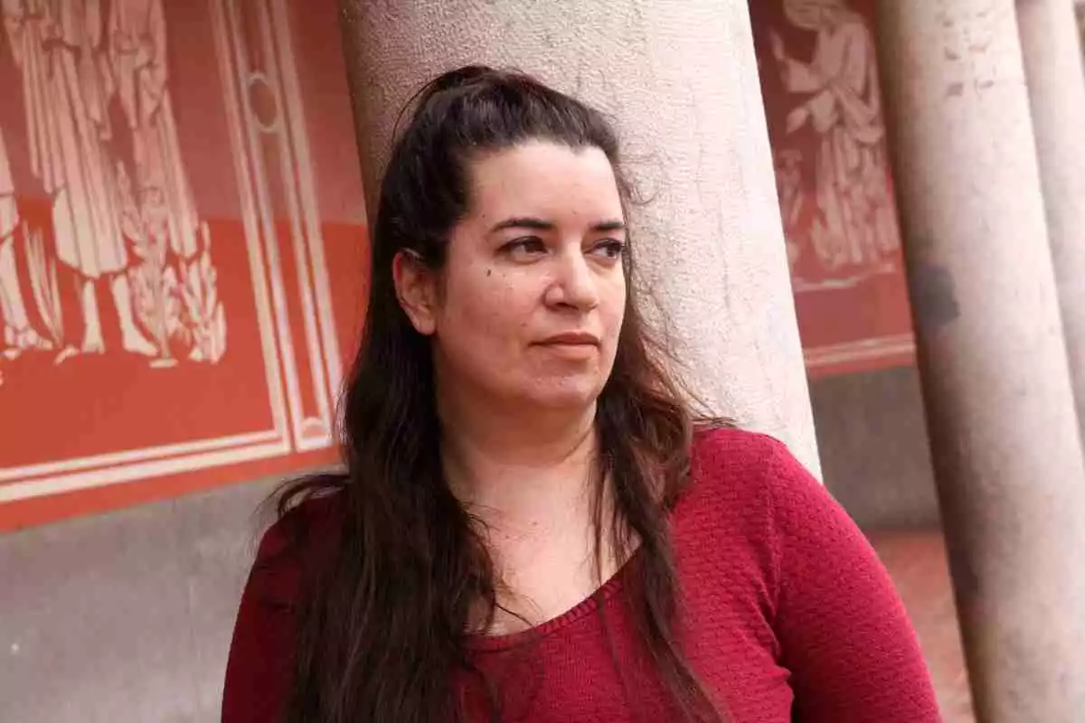 Primer pla de l'activista Tamara Carrasco a Viladecans