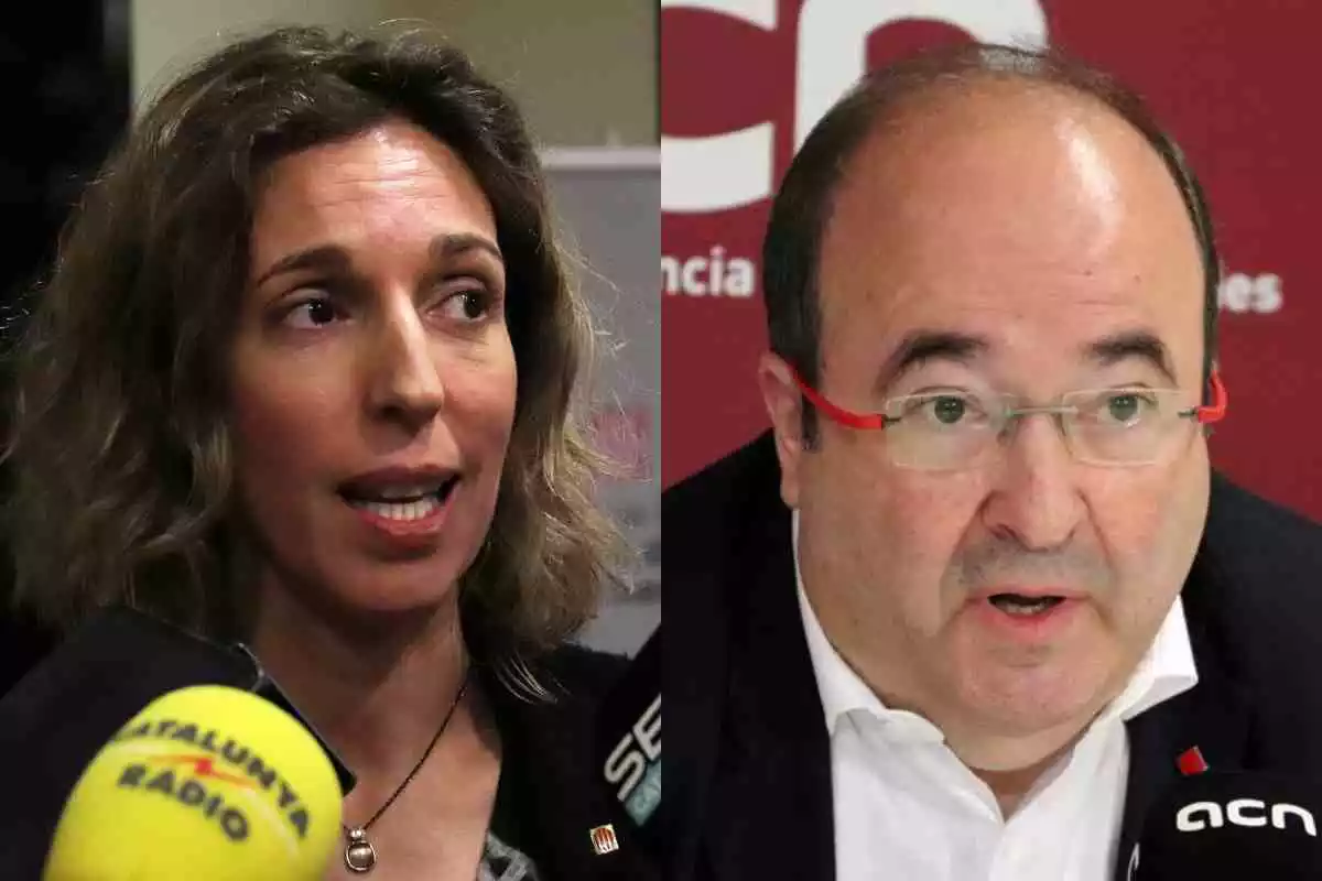 Àngels Chacón i Miquel Iceta, candidats del PDeCAT i del PSC, respectivament.