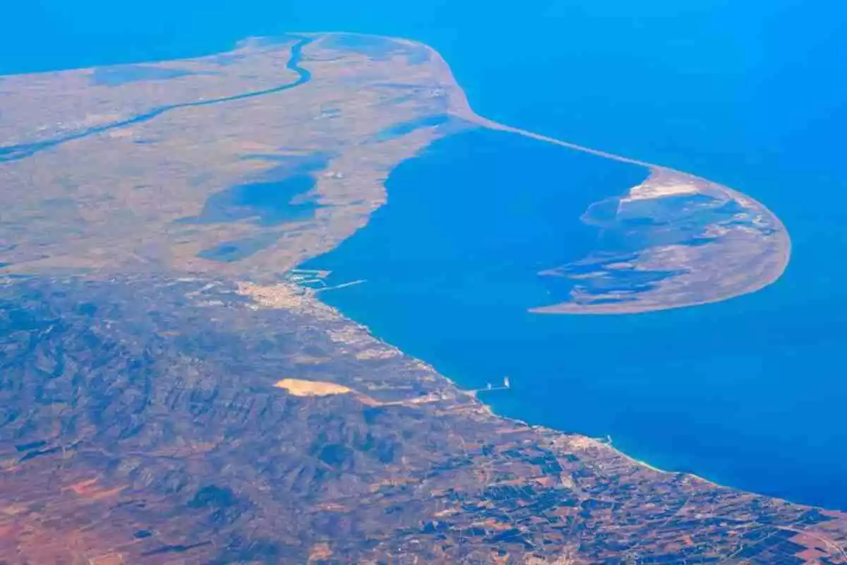 Imatge aèria del Delta de l'Ebre