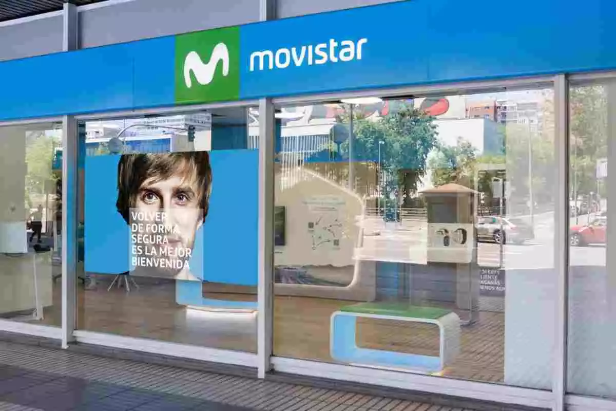 Imatge d'una botiga de Movistar a la ciutat de Madrid