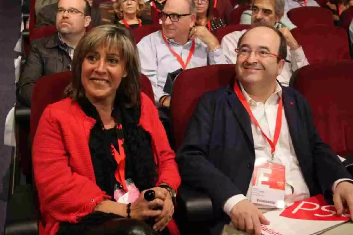Núria Marín i Miquel Iceta en un congrés del PSC.