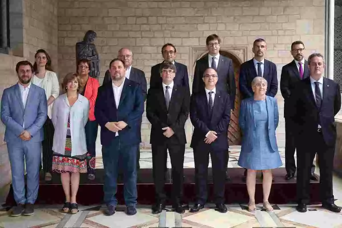 El govern de Carles Puigdemont l'any 2017.