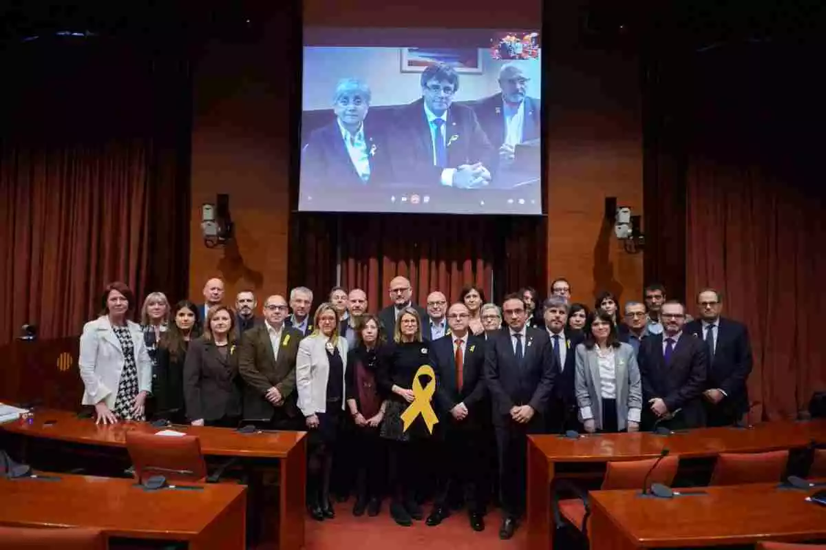 El grup parlamentari de Junts per Catalunya l'any 2018.