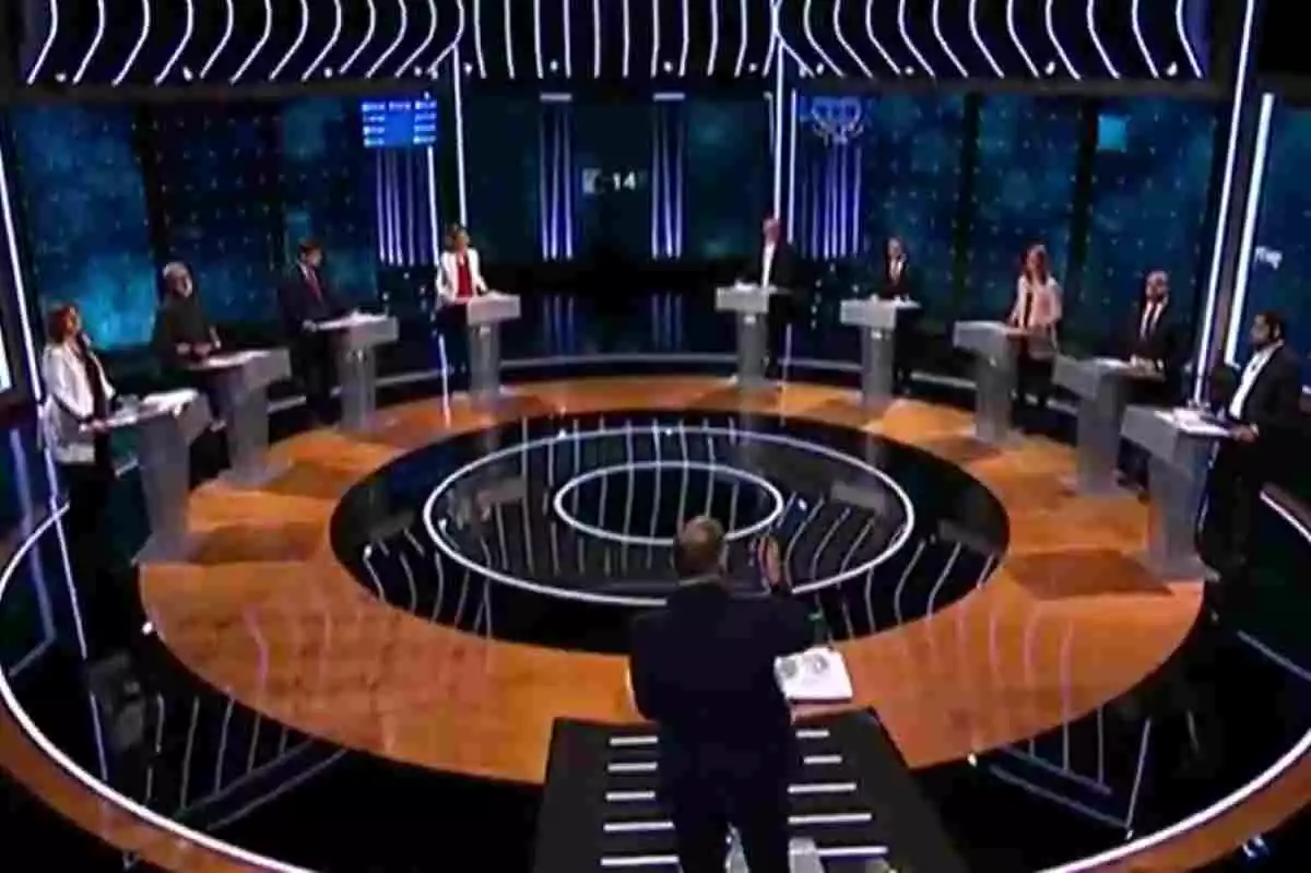 Debat de RTVE amb els 9 candidats a la presidència de la Generalitat el 14 de febrer.