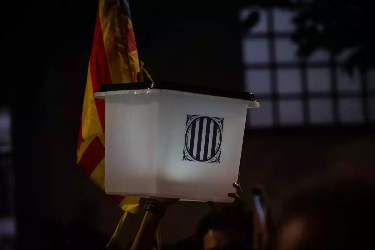 Imatge d'una utilitzada l'1-O, durant una manifestació l'any 2019 a Barcelona