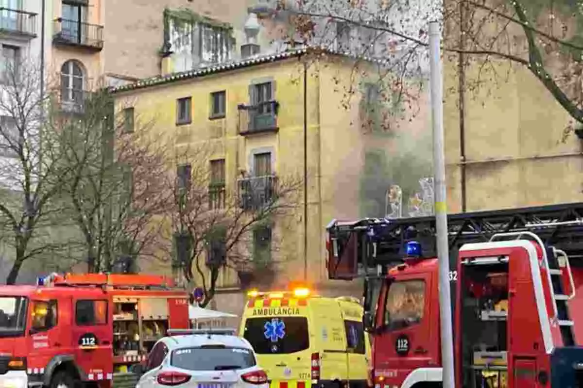 Incendi del resturant König del centre de Girona.