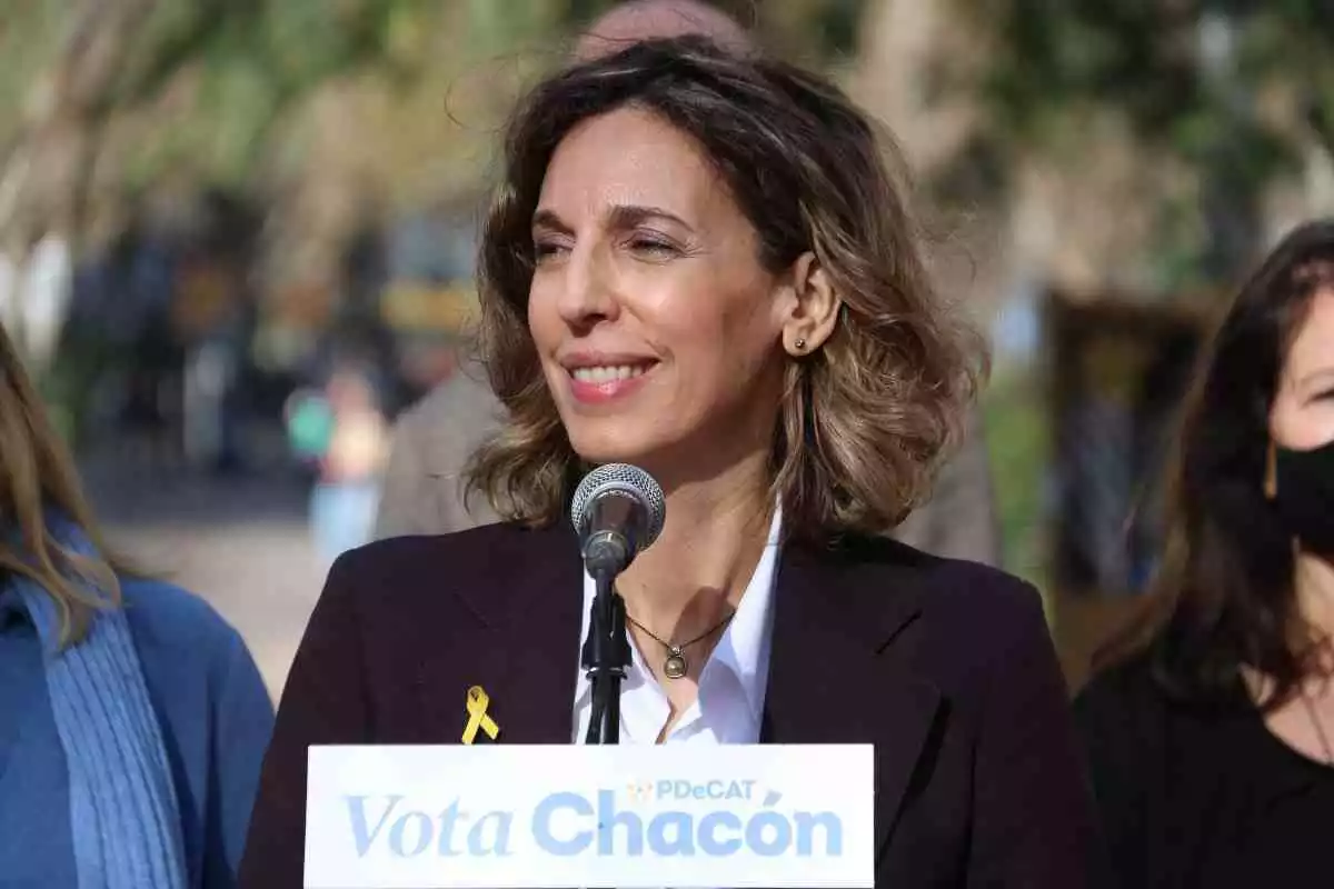 La candidata del PDeCAT a la presidència de la Generalitat, Àngels Chacón.