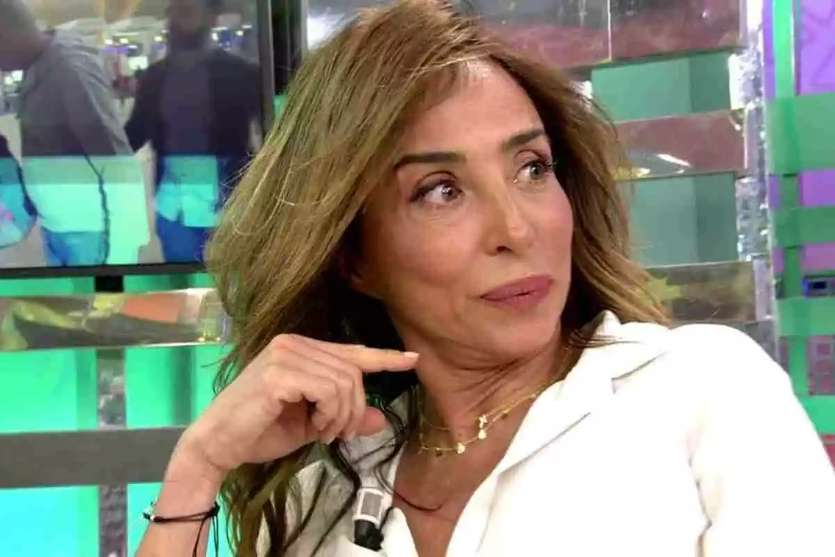 María Patiño al plató de 'Sálvame' durant una edició del programa