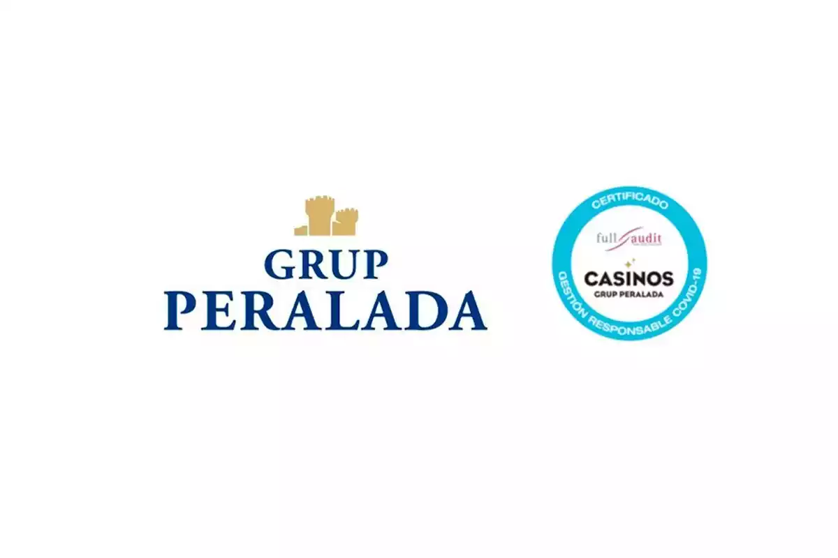 Una imatge amb el logo del grup Peralada i el certificat que han obtingut