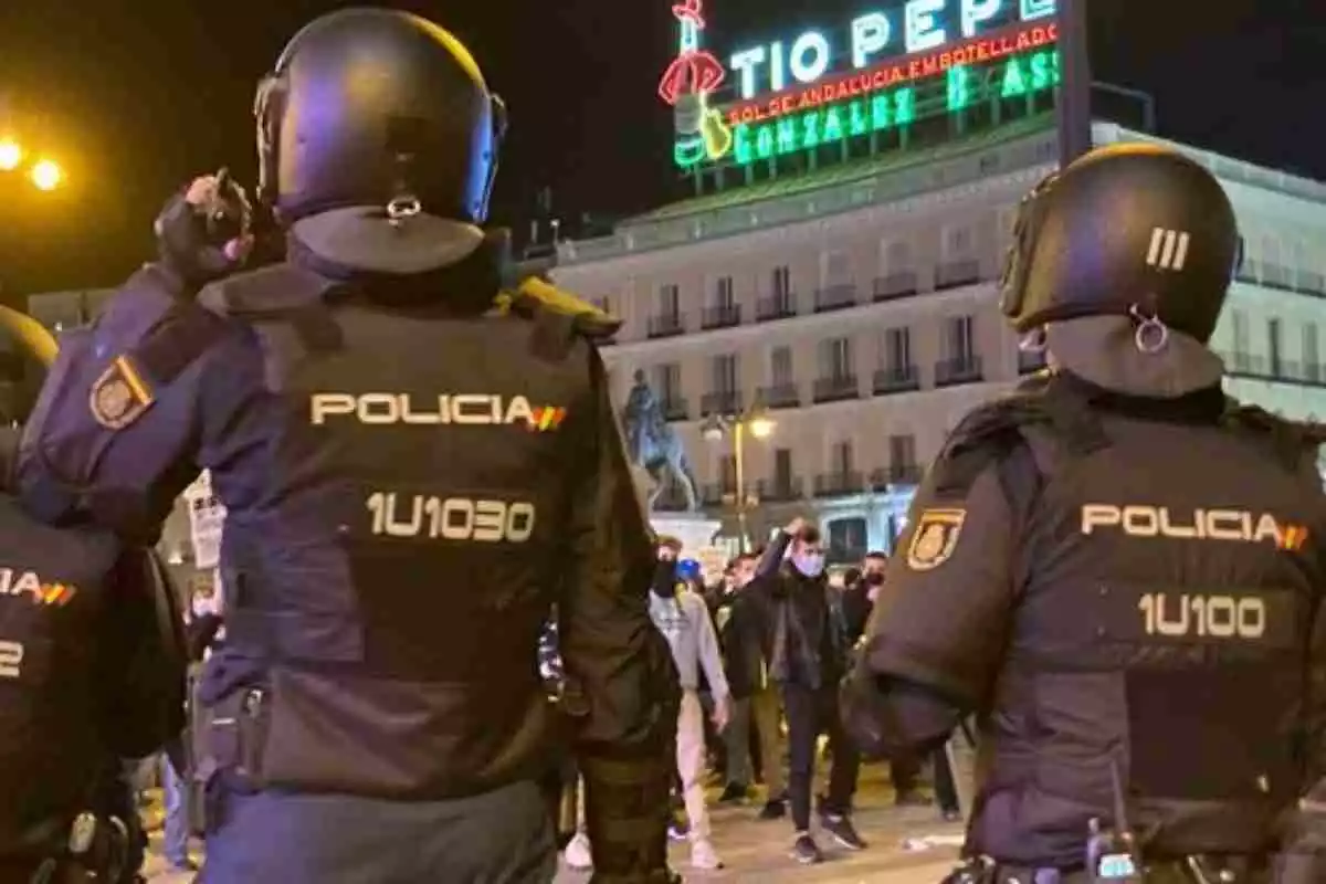 Càrregues policials a la manifestació per Pablo Hasel a Madrid