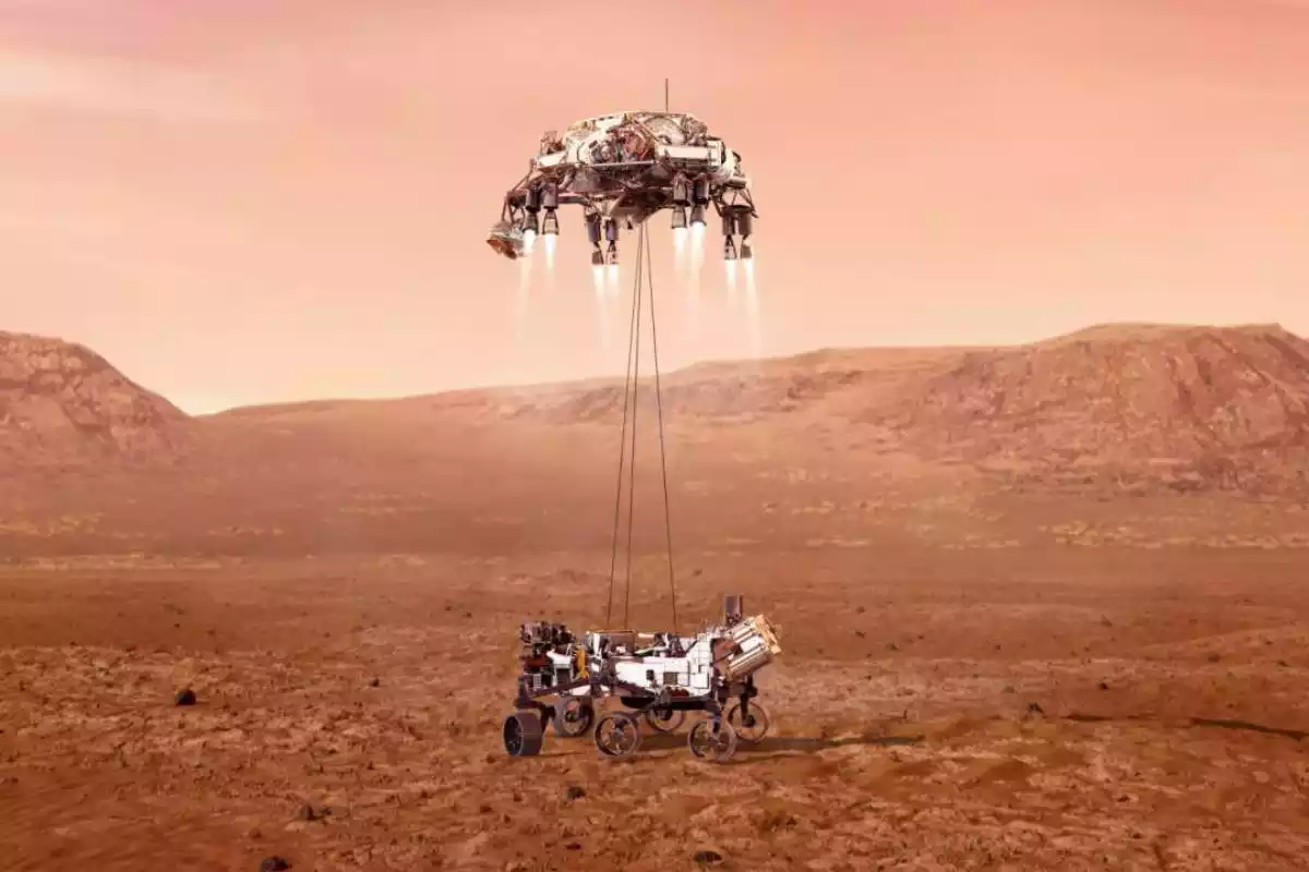 Imatge il·lustrativa de l'arribada del 'Perseverance' a Mart