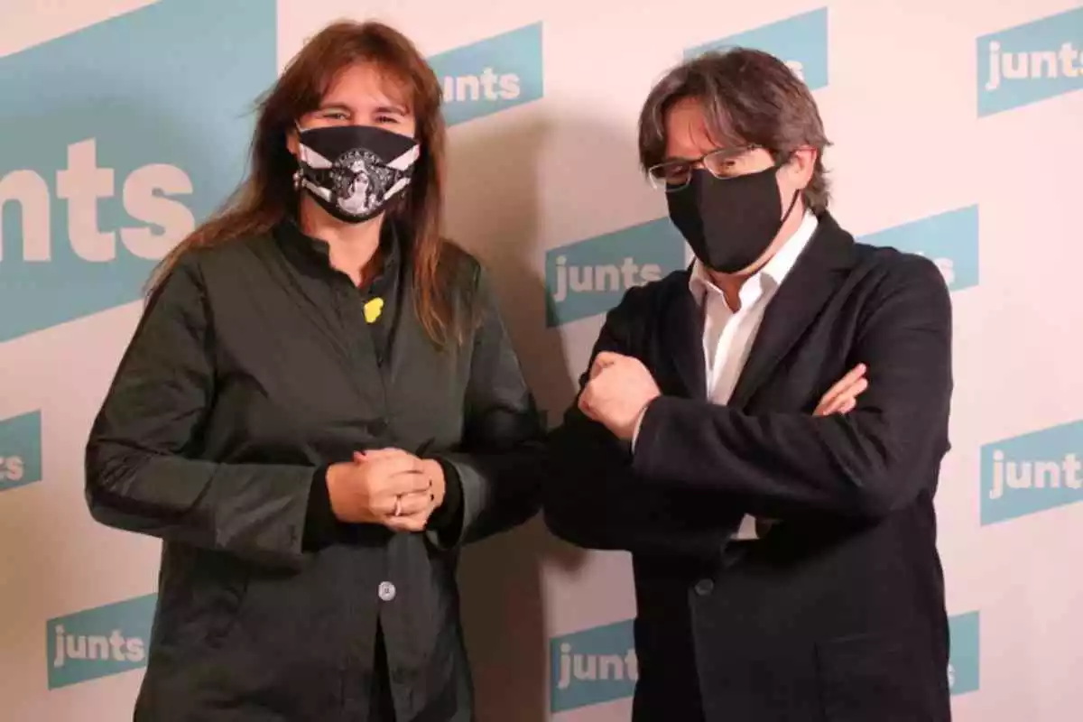 Laura Borràs i Carles Puigdemont.